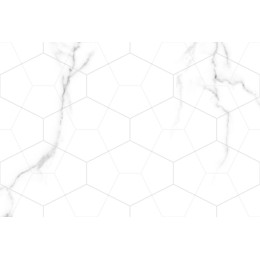 Декор кер. Vega Белый 40*27 геометрия 1 \8