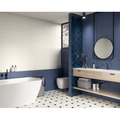Плитка Ceramika Paradyz Nightwish Navy Blue Tonal Struktura Rekt 25x75