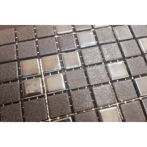 Стеклянная мозаика Mosavit Tessa Negro 31,6x31,6см
