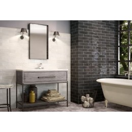 Керамическая плитка Decor Opal white 7,5x30 см