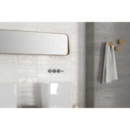 Керамическая плитка Decor Opal white 7,5x30 см