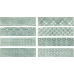 Керамическая плитка Decor Opal turquoise 7,5x30 см
