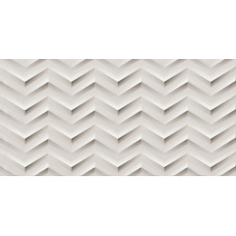 3D White Chevron Glitter Matt