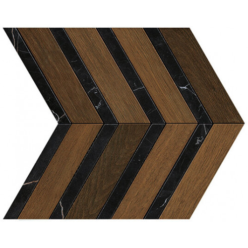 Керамогранит Неглазурованный Heartwood Moka Marble Chevron 29,4x28,7