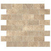 Настенная плитка глазурованная Aix Beige Minibrick Tumbled