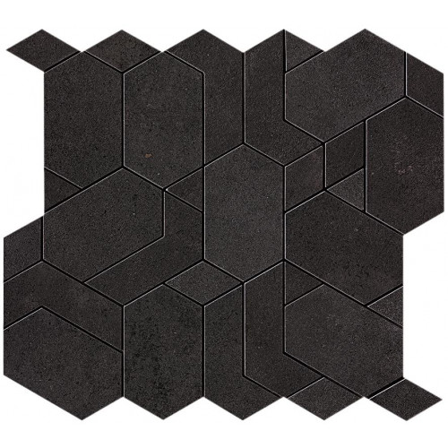 Керамогранит Неглазурованный Boost Tarmac Mosaico Shapes 31x33,5