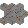 Керамогранит Неглазурованный Boost Smoke Mosaico Hex Yellow 25x28,5