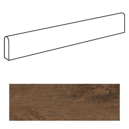 Керамогранит Неглазурованный Axi Dark Oak Battiscopa 7,2x90