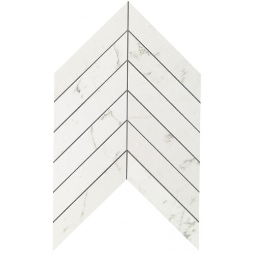 Настенная плитка глазурованная Marvel Stone Carrara Pure Chevron Wall 30,5x25