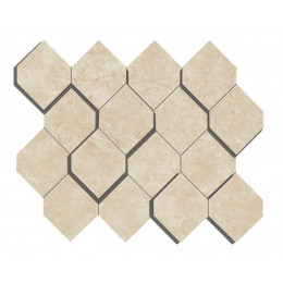 Marvel Stone Cream Prestige Mosaico Esagono 28,2x35,3 3D