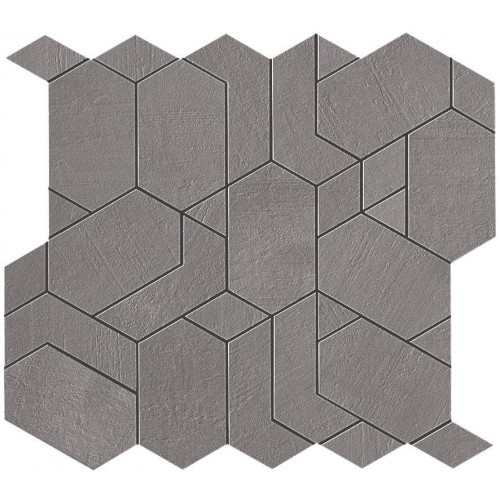 Керамогранит Неглазурованный Boost Smoke Mosaico Shapes 31x33,5