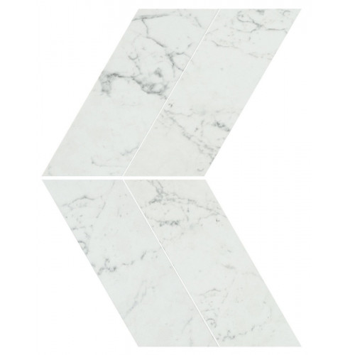 Керамогранит Неглазурованный Marvel Stone Carrara Pure Chevron 22,5х22,9 Lapp.