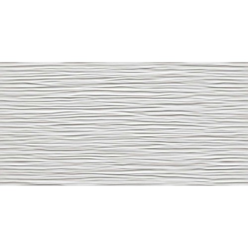 Настенная плитка глазурованная 3D Wave White Glossy 40x80